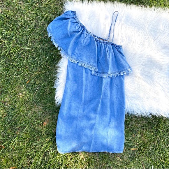 NWT splendid denim fringe dress *blemish small - Picture 1 of 7